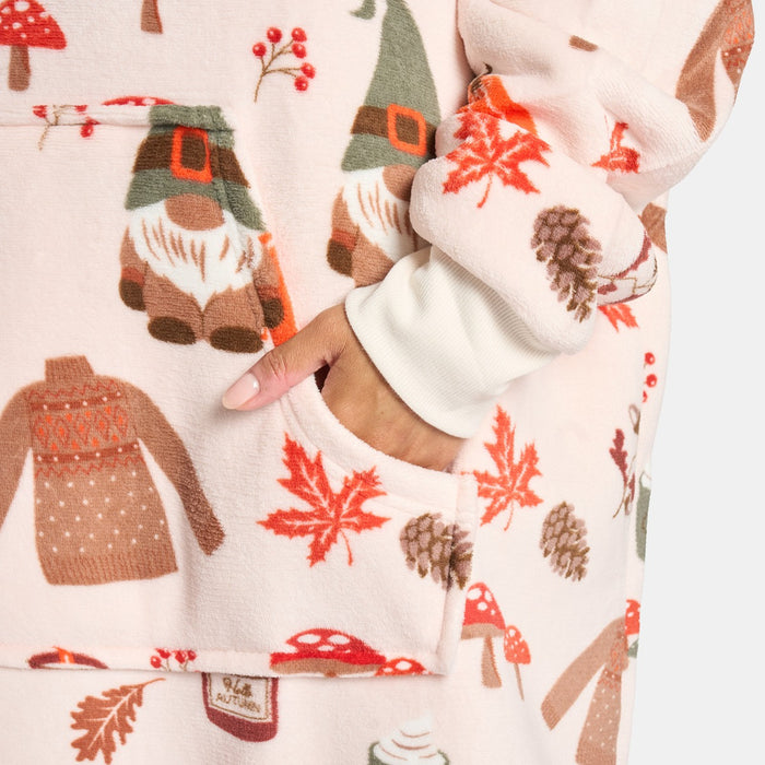 Adult Extra Long Autumn Hoodie Blanket - Beige ๐ฌ๐ง