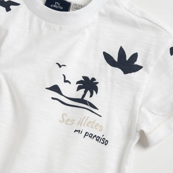 Boys Floral Printed T-shirt