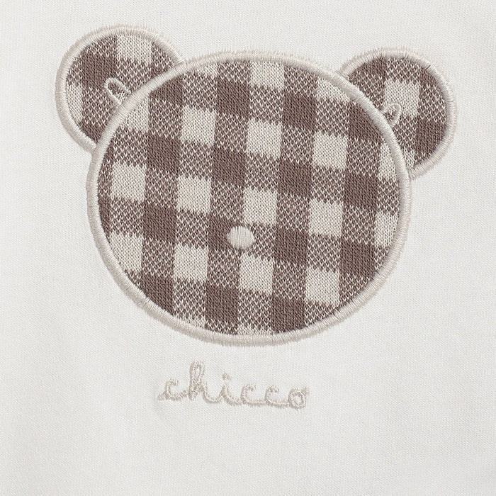 Boys White & Brown Cotton T-shirt With Trousers
