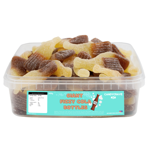 Candycrave Giant Fizzy Cola Bottles Tub 600g π¬π§