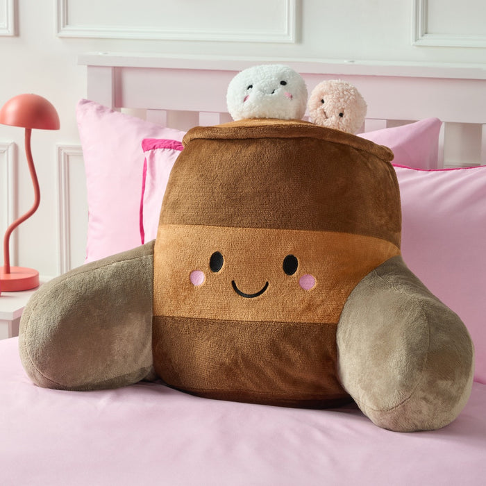 Hugo The Hot Chocolate Cuddle Cushion - Brown ๐ฌ๐ง