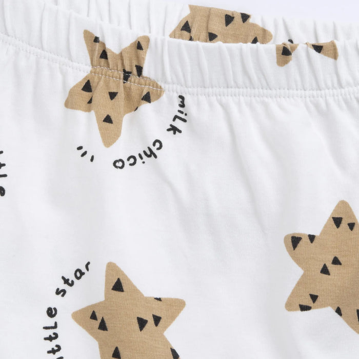 Infants White Animal Printed T-Shirt with Shorts