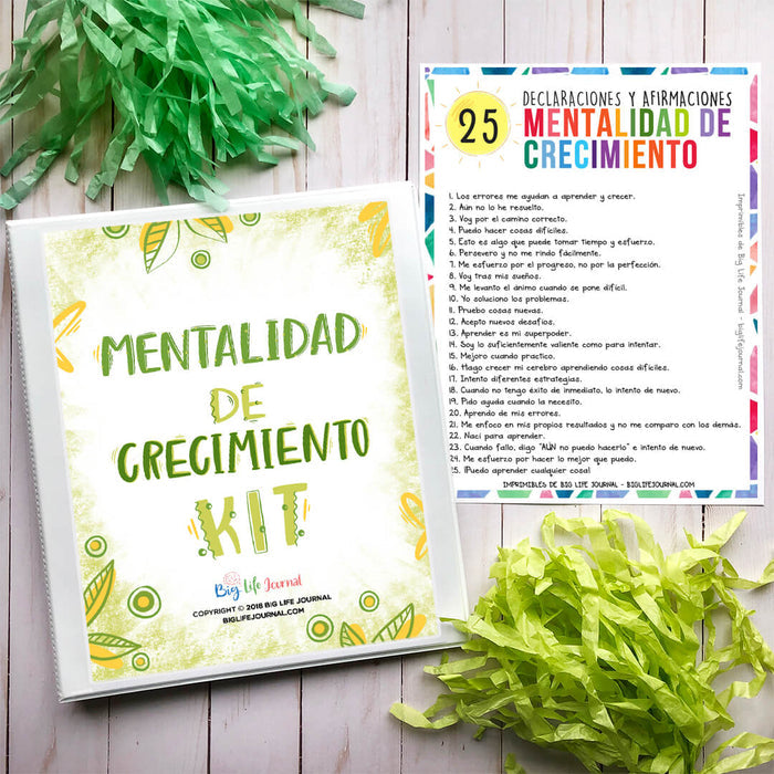 Kit Imprimible de la Mentalidad de Crecimiento (de 5 a 11 años)