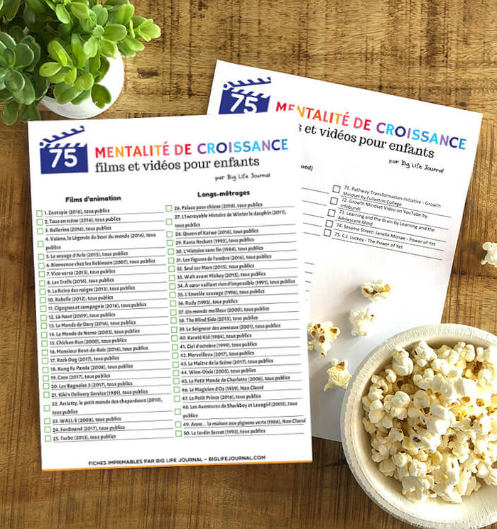 Kit PDF de fiches imprimables pour développer une mentalité de croissance (5-11 ans)
