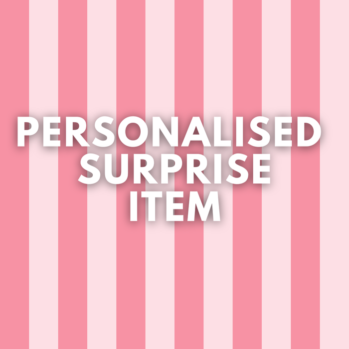 Personalised surprise clothing item text graphic