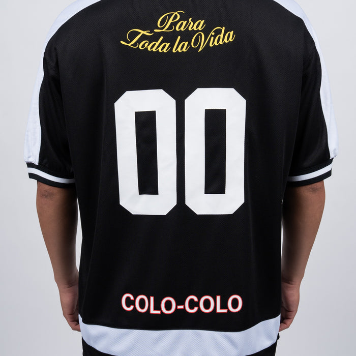Polera Colo-Colo Urbano "Para Toda la Vida" Negro y Blanco