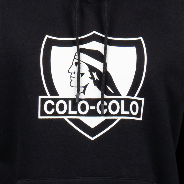 Polerón Colo-Colo Urbano Hoodie Escudo Negro