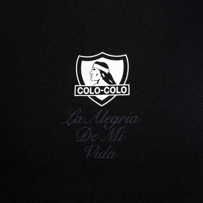 Polerón Colo-Colo Urbano Hoodie La Alegria De Mi Vida Negro