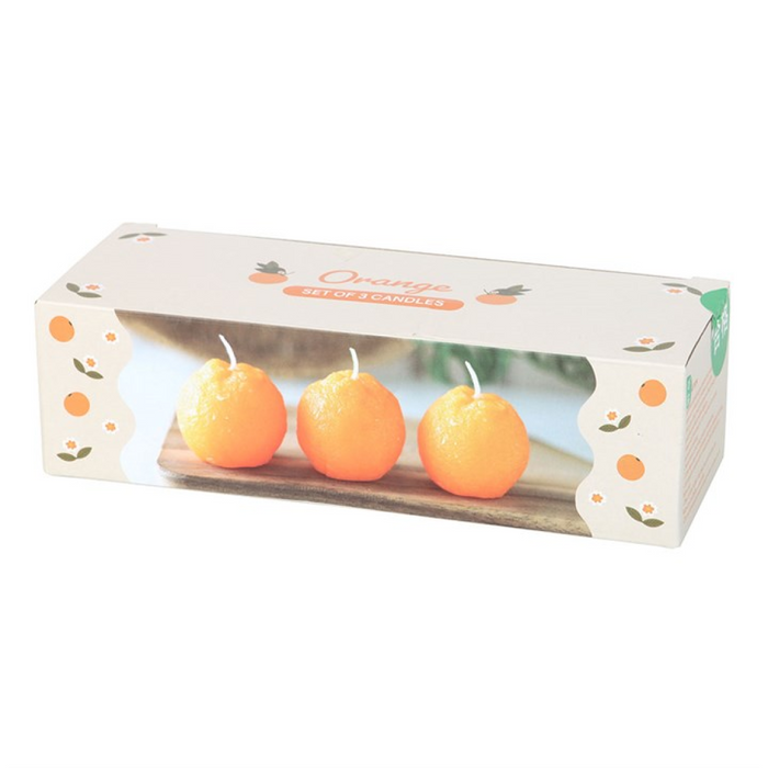 Set of 3 Orange Shaped Candles ๐ฌ๐ง