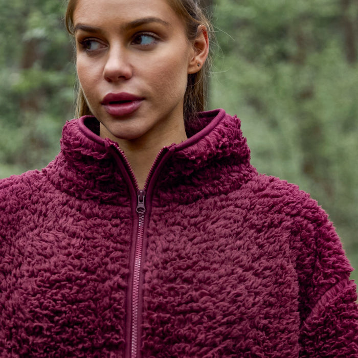 Teddy Full Zip Fleece - Maroon π¬π§