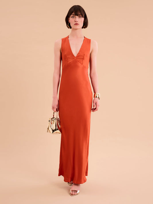 Nova Dress in Burnt Orange