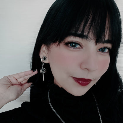SKULL DAGGER EARRINGS