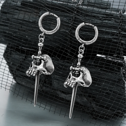 SKULL DAGGER EARRINGS