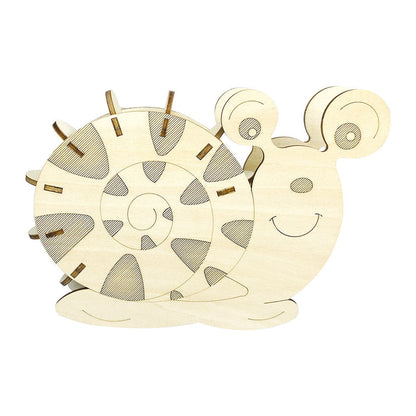 3D Jigsaw Toy Wooden Snail Clock 🇨🇳