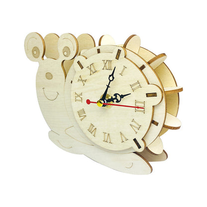 3D Jigsaw Toy Wooden Snail Clock 🇨🇳