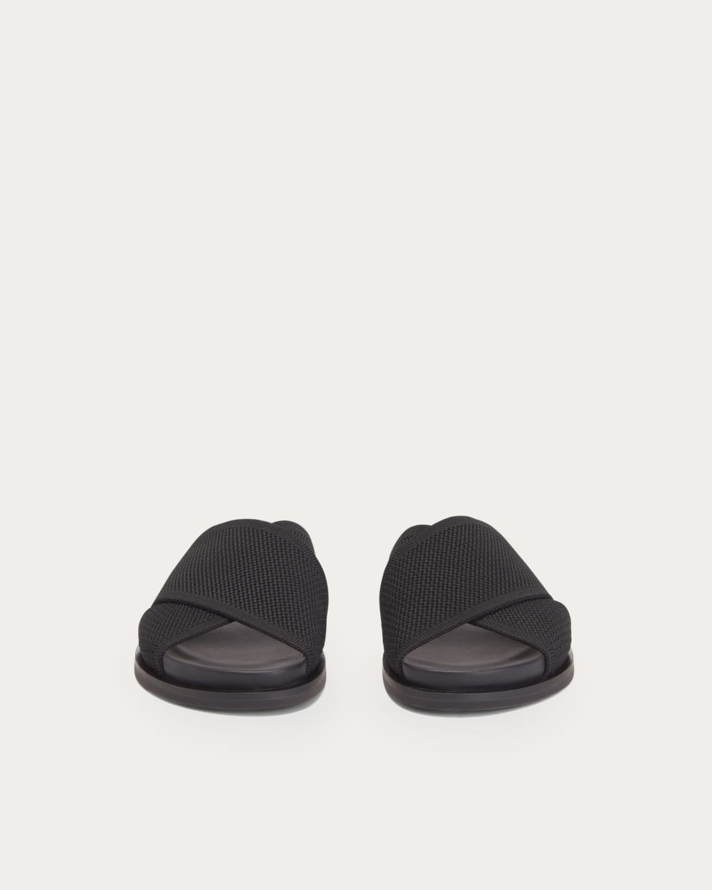 The ReKnit Form Crossover Sandal | Black