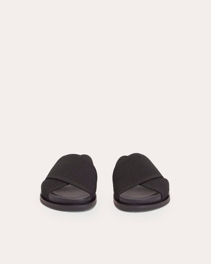 The ReKnit Form Crossover Sandal | Black