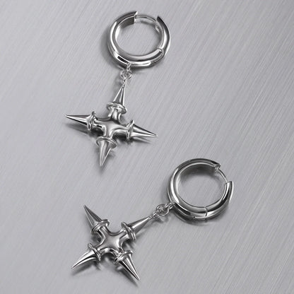 SPIKE CROSS EARRINGS