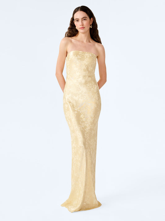 Amdra Jacquard Dress in Double Cream