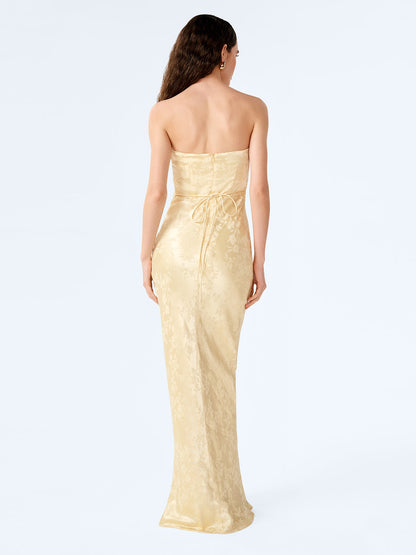 Amdra Jacquard Dress in Double Cream