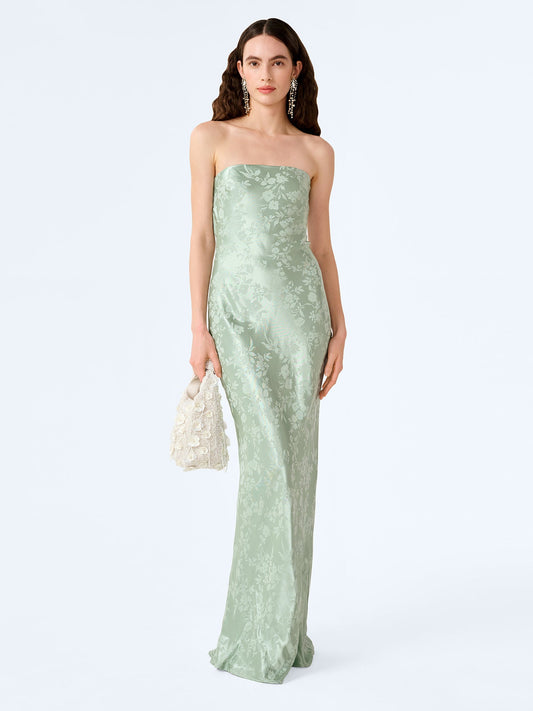 Amdra Jacquard Dress in Sage