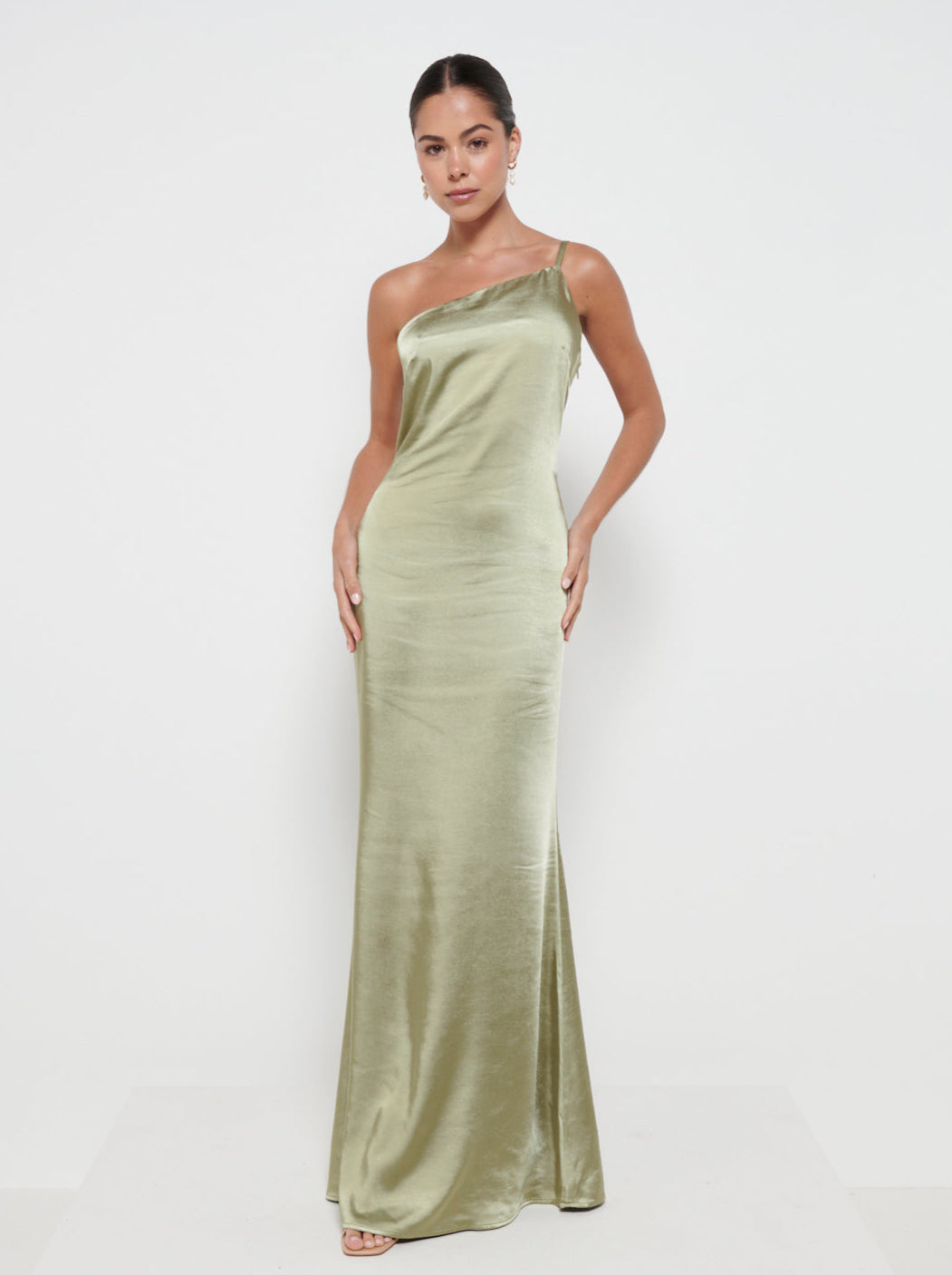 Amelia Maxi Bridesmaid Dress - Matte Olive