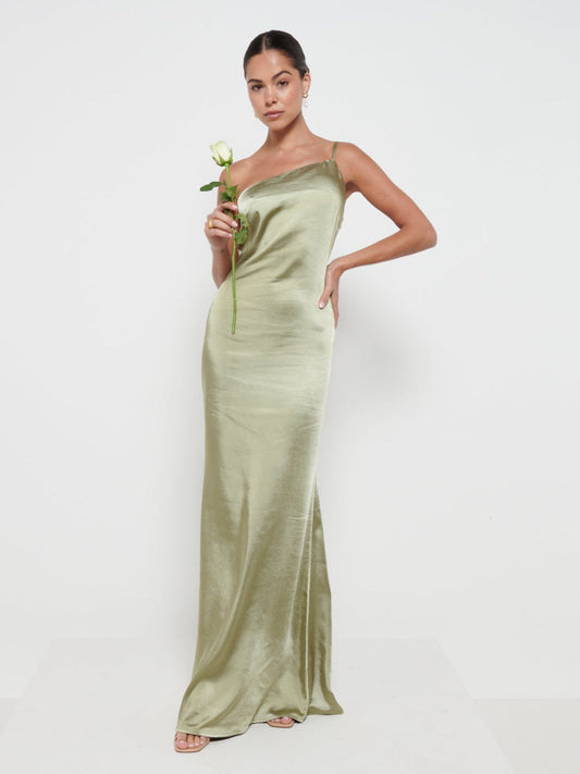 Amelia Maxi Bridesmaid Dress - Matte Olive