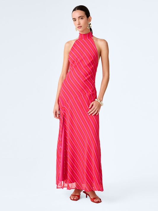 Elsie Dress in Pink and Orange