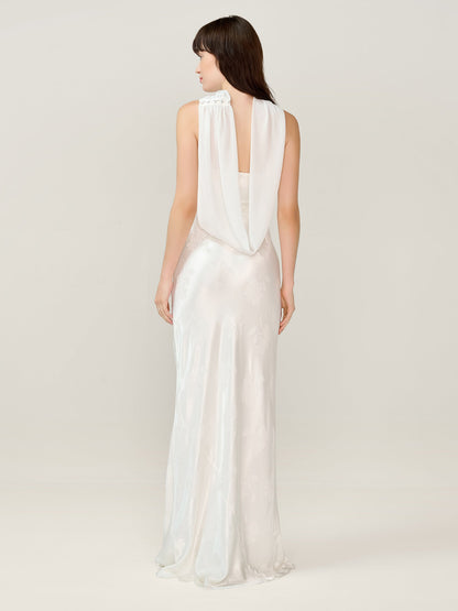 Faith Jacquard Dress in Ivory