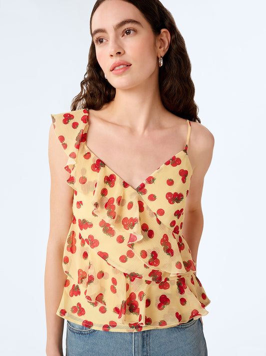 Francie Top in Tomato Print