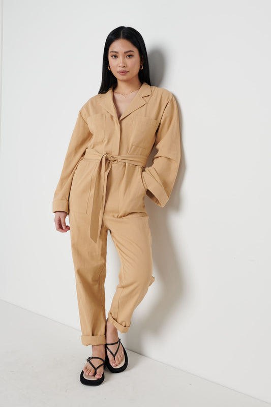 Hudson Jumpsuit- Camel