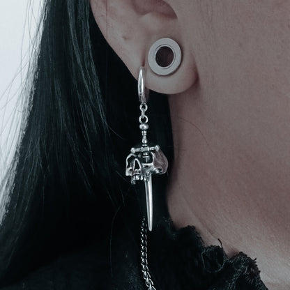SKULL DAGGER EARRINGS