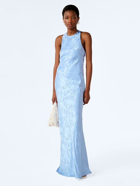 Jai Jacquard Dress in Vista Blue