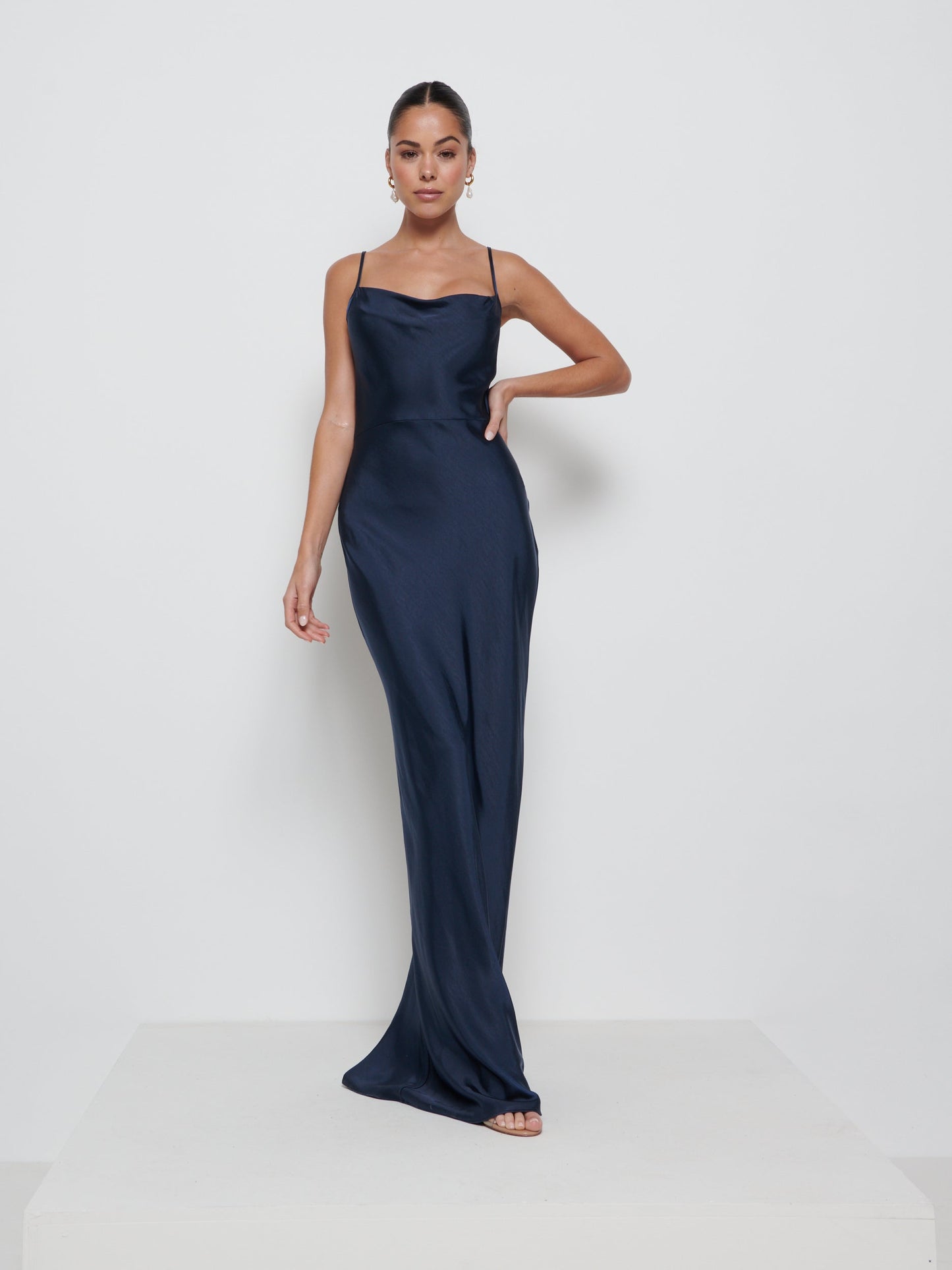 Keisha Maxi Bridesmaid Dress - Matte Navy