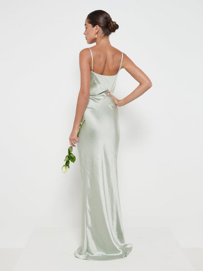 Keisha Maxi Bridesmaid Dress - Matte Sage