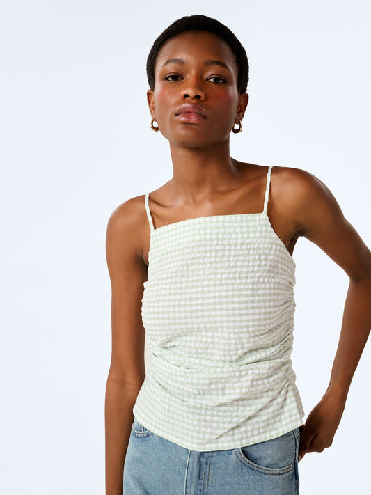 Mars Top in Mint and White Gingham
