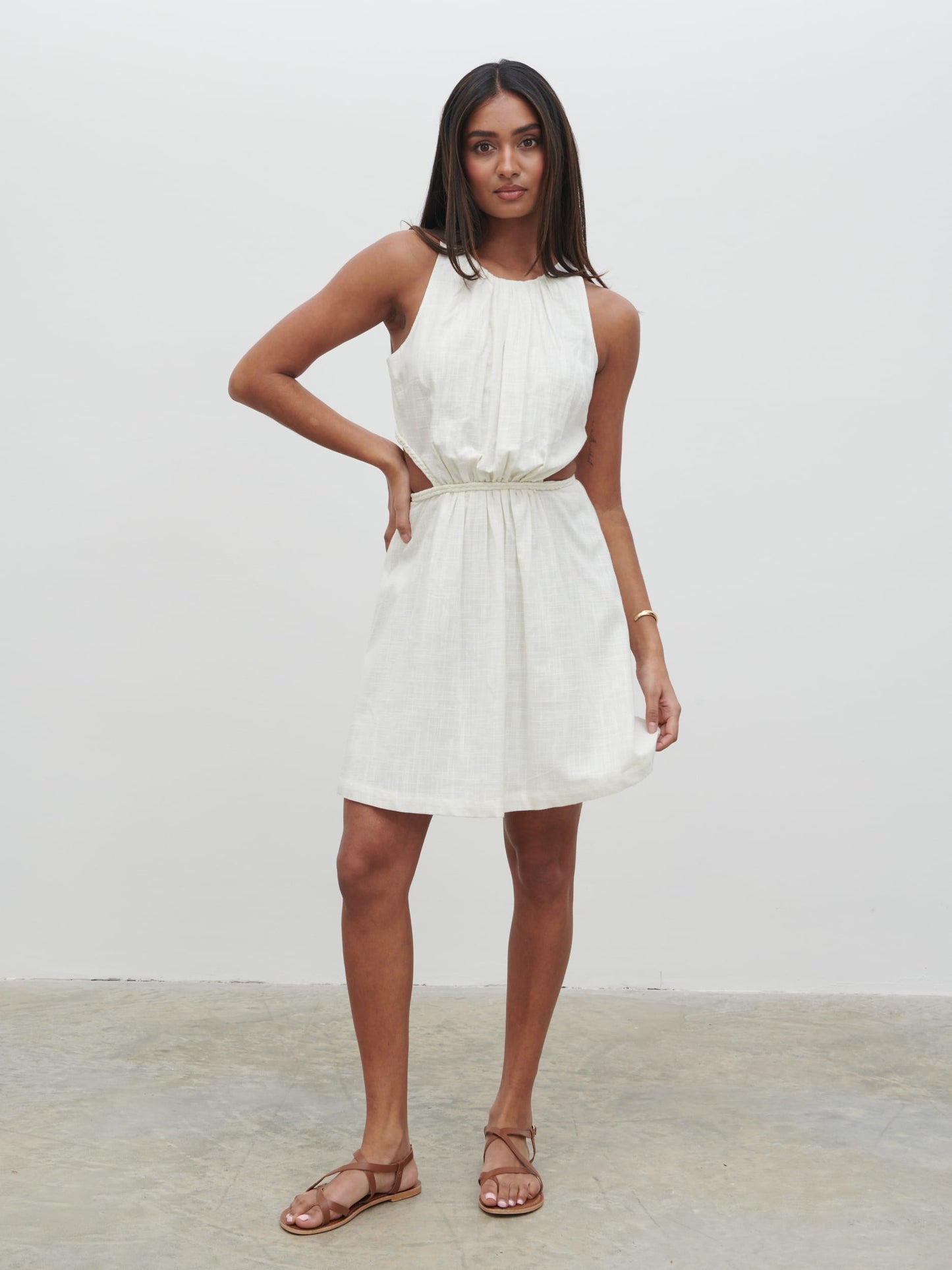 Melody Cut Out Mini Dress - Cream