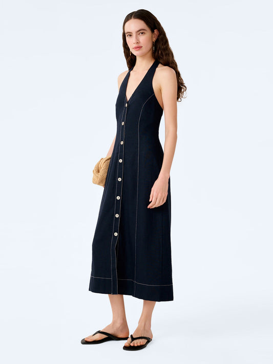 Octavia Dress in Navy