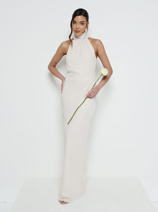 Odelle Chiffon Maxi Bridesmaid Dress - Champagne