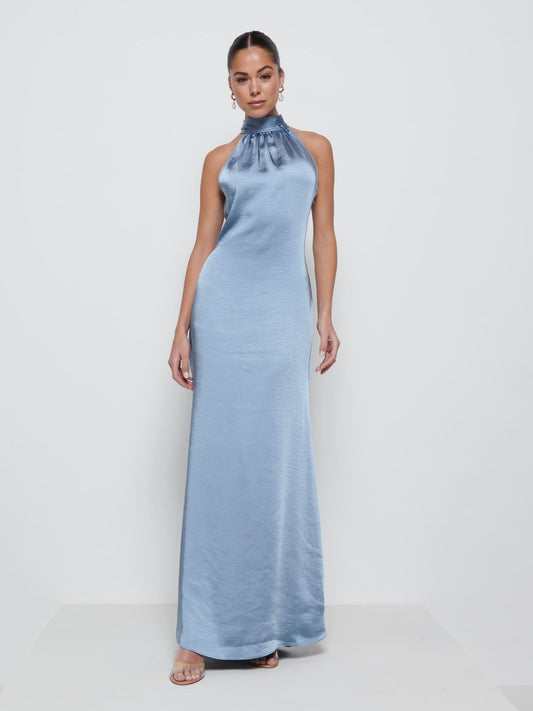 Odelle Maxi Bridesmaid Dress - Dusty Blue