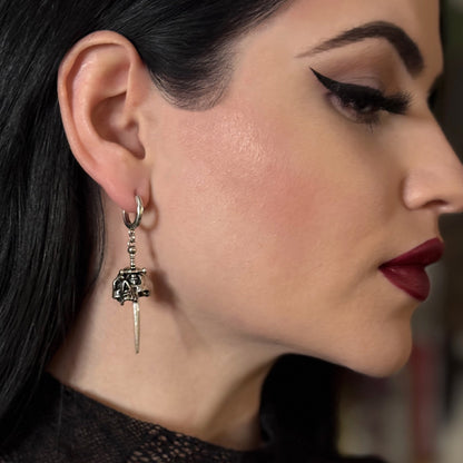 SKULL DAGGER EARRINGS