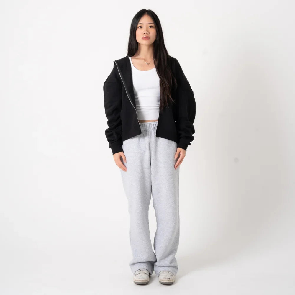 350 GSM 'Black' Zip-Up Hoodie