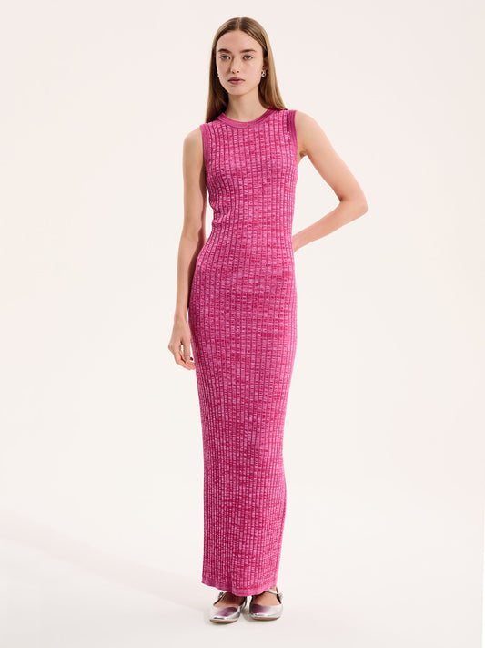 Tyler Dress in Space Dye Pink
