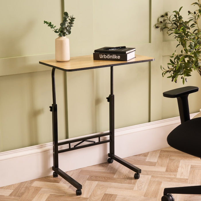Adjustable C Shape Table - Light Wood 🇬🇧