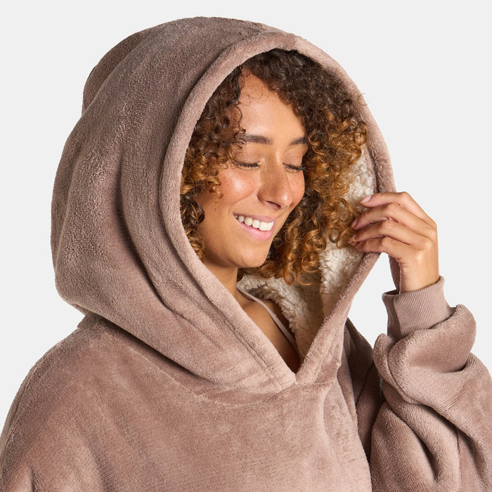 Adults Extra-Long Sherpa Hoodie Blanket 🇬🇧
