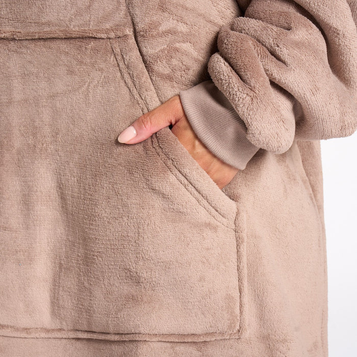Adults Extra-Long Sherpa Hoodie Blanket 🇬🇧
