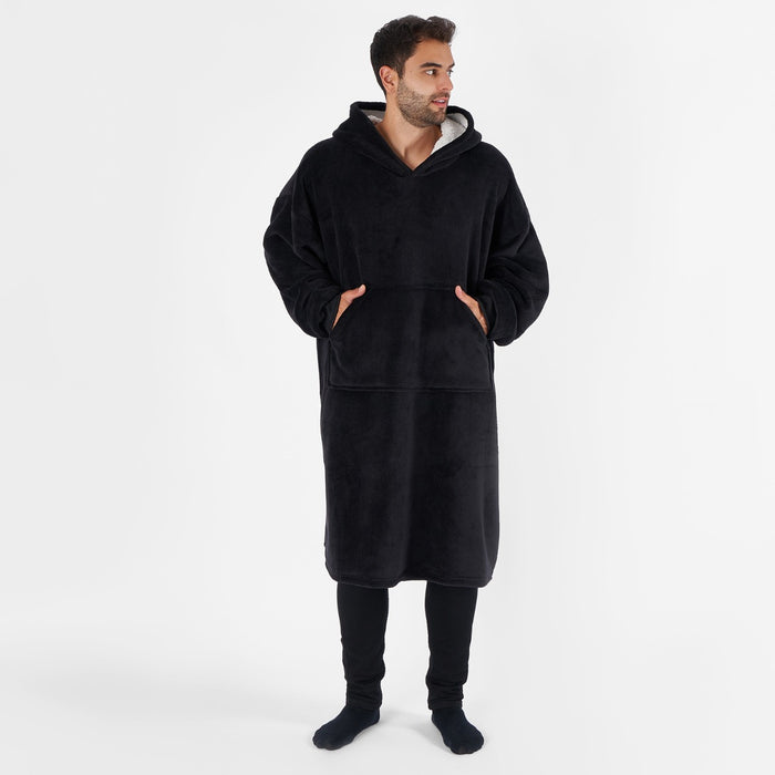 Adults Extra-Long Sherpa Hoodie Blanket 🇬🇧