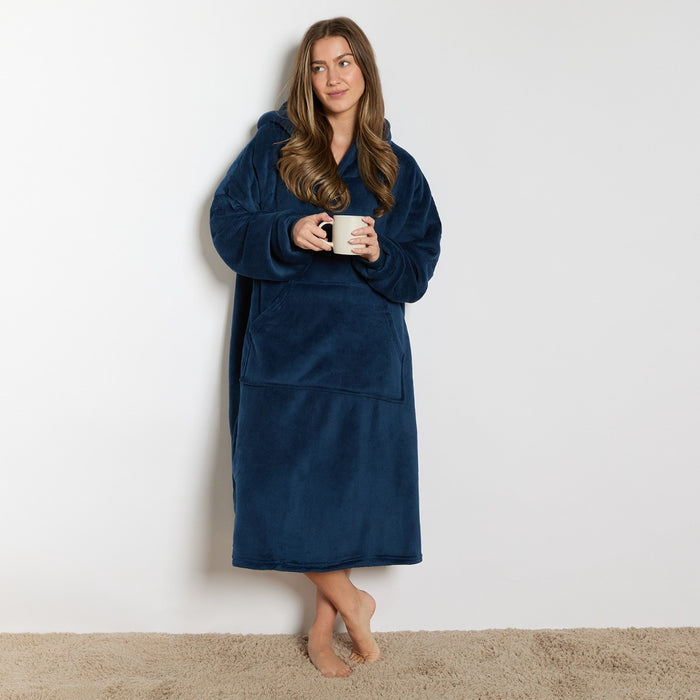 Adults Extra-Long Sherpa Hoodie Blanket 🇬🇧