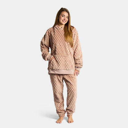 Adults Waffle Fleece Hoodie Pyjama Set 🇬🇧