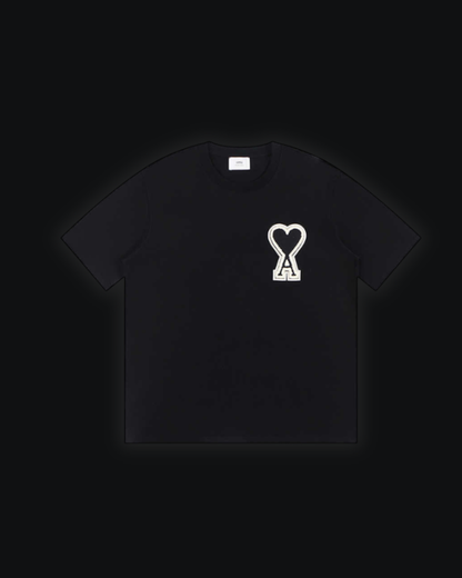 S / Ami de Coeur embroidered Black/White